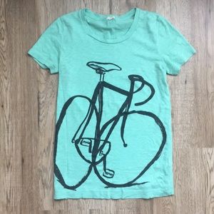 Xxs bicycle sea foam green T-shirt.